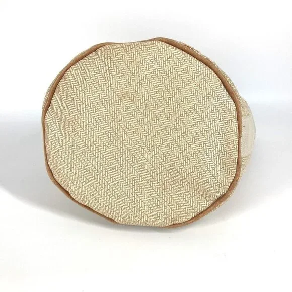 HERMES Saksaw PM Saksaw PM Bag Tote Bag Hand Bag Canvas Beige